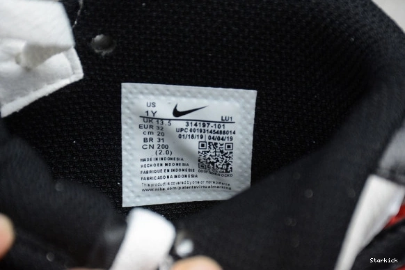 Black Kids 07 1 Air Force Mid White Red 314197-101 Nike 0306